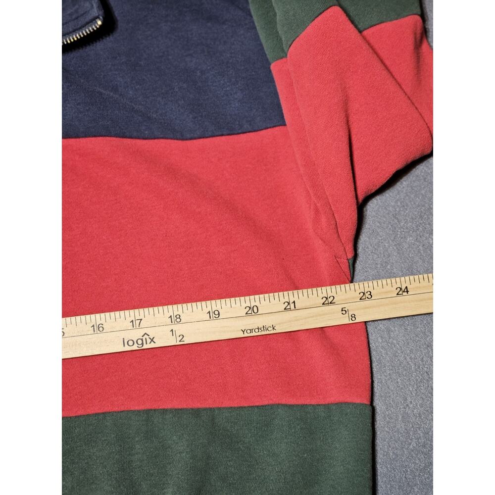 L.A.Hearts Sweater Womens Medium Color Block Qtr Zip Pullover Long Sleeve Rugby - Picture 7 of 9